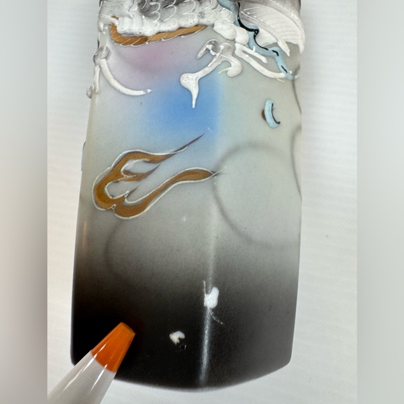 Moriage Japan Dragonware Saki Tea Set Vintage 1940’s Whistling Bird Hand Painted - Picture 15 of 16